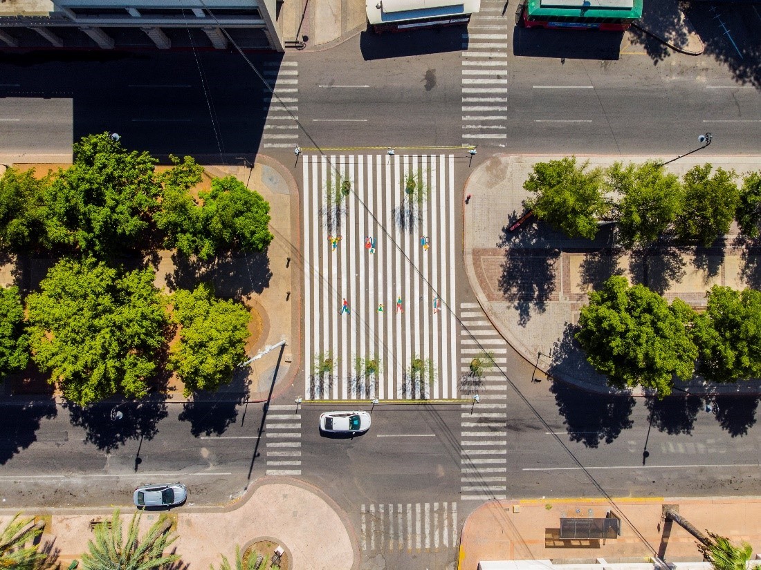 Foto: Intervención en zona peatonal, Hermosillo ©Colectivo Ciclista Bukis a la Calle 