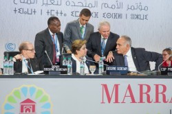 Exekutivsekretärin des UNFCCC, Patricia Espinosa, während der Verhandlungen in Marrakesch Quelle: UNFCCC Flickr-Account via https://unfccc.int/press/multimedia/photo_desk/items/2775.php